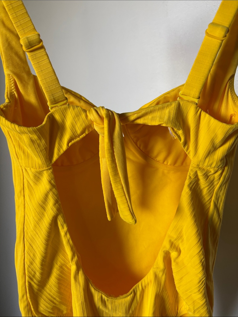 Calzedonia Cobey *YELLOW Ribbed One-Piece Swimsuit from Italia Size Small - Picture 6 of 10